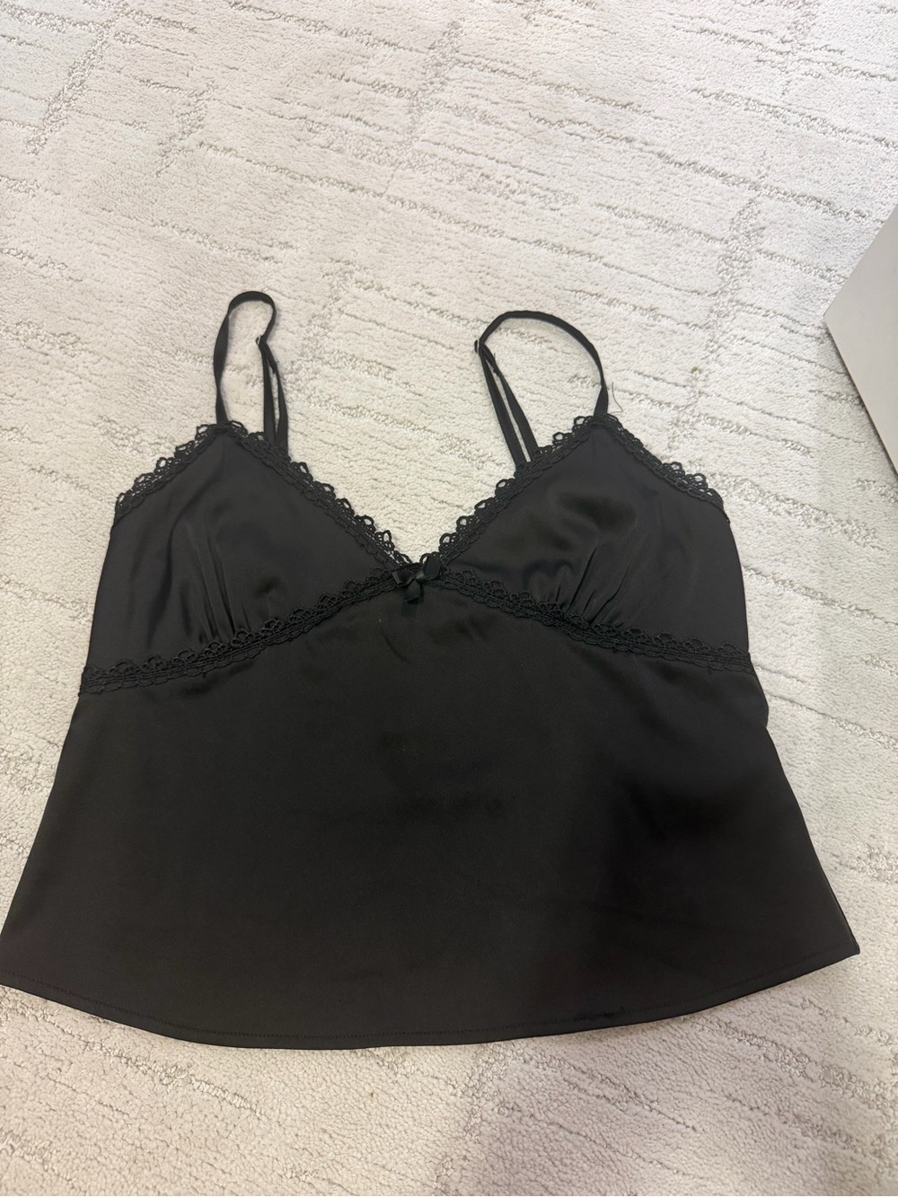 Edikted Black Lace Trim Cami Top